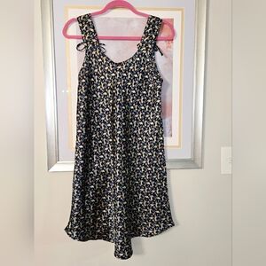 Silk Slip Dress With Tigers